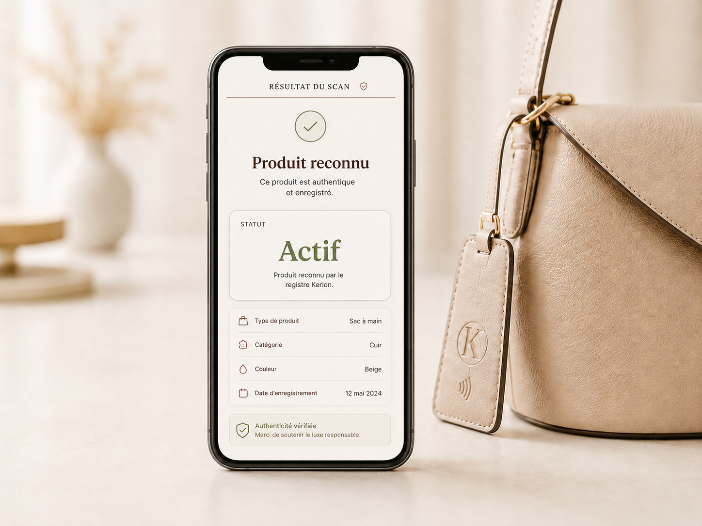 Authentification produit — Kerion X Core